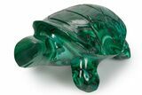 Flowery Malachite Turtle Carving - DR Congo #349299-1